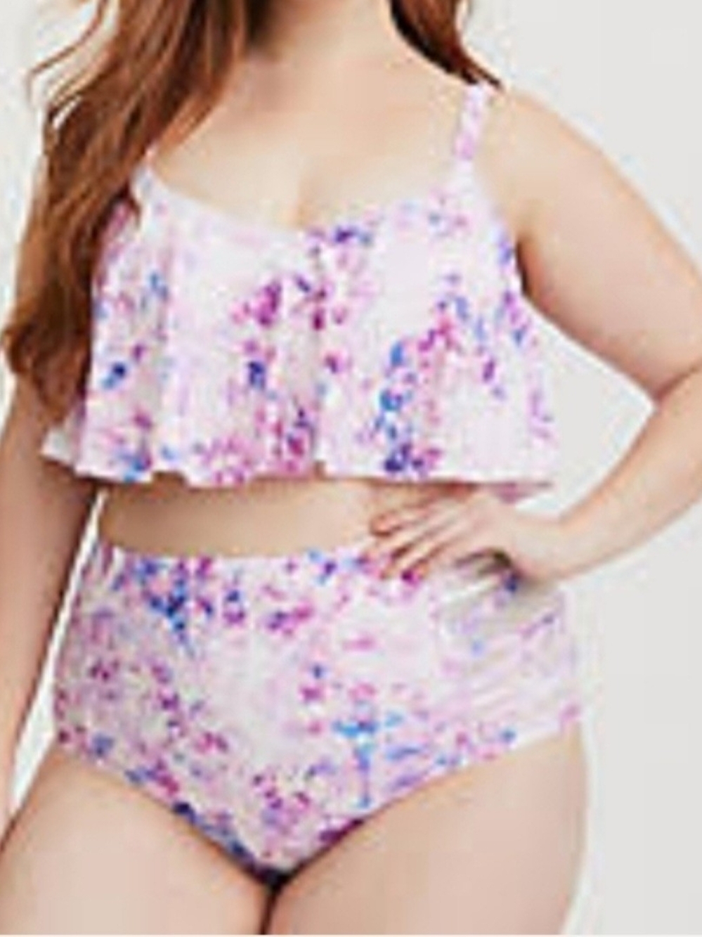 Torrid Multi Colored Flounce Bikini Size 2